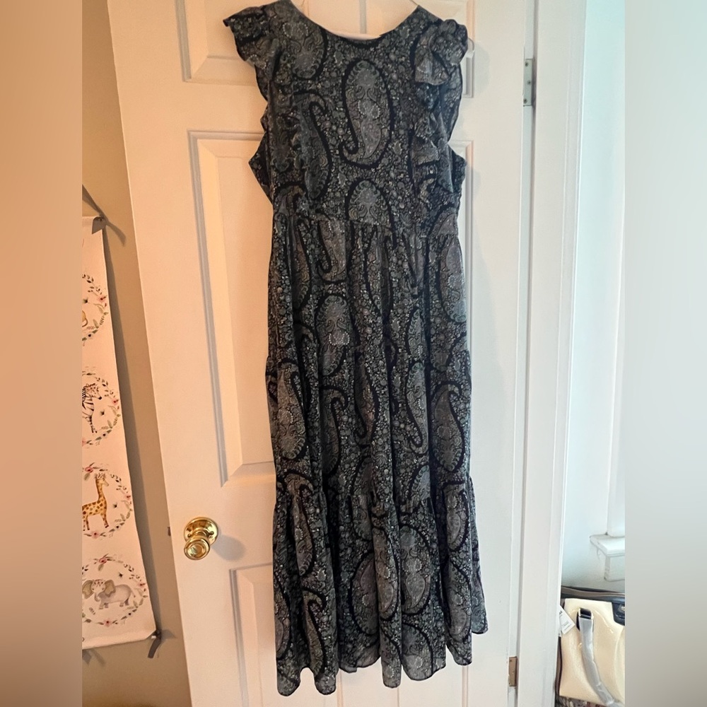 J. Crew Blue Paisley Maxi Dress